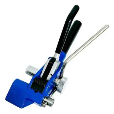 Imagem de Maquina Para Cintar Poste Blindada Com catraca Azul - Minymix