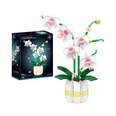 Imagem de Bouquet De Flores De Orquídea, Modelo De Planta Bonsai Em Blocos, Brin