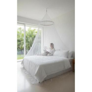 Imagem de Mosquiteiro Véu Cama Casal/Solteiro Azul Renda Filó - Congratulations 