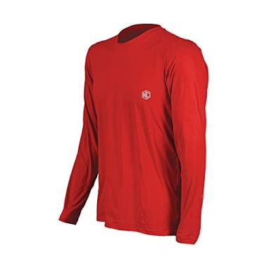 Imagem de Camisa Ciclismo Masculina Manga Longa UV Slim - Vermelho GG