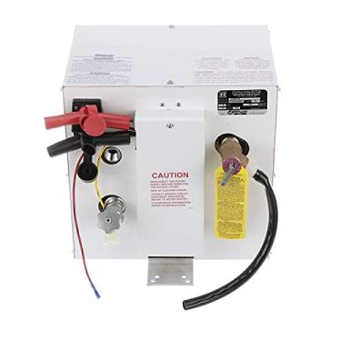 Imagem de Aquecedor de água S360EW de 12 V, capacidade de 3 galões, aquecimento de água rápido e eficiente, mantém a água quente até 10 horas, funciona em energia de 12 V CC, ideal para uso com chuveiros de deck, epóxi branco
