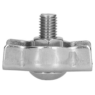 Imagem de Braçadeiras de cabo de aço inoxidável, grampos de cabo de aço simples de ajuste fácil pinça boa aderência para equipamento pesado para antena nua para navio(20pcs M6)