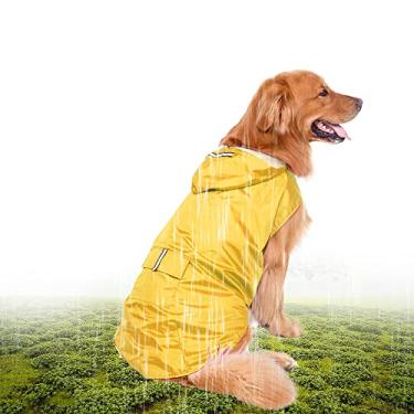 Imagem de Zwbfu Capa De Chuva Para Cães,5XL Reflective Pet Dog capa de chuva capa de chuva impermeável com trela buraco para cães médios grandes