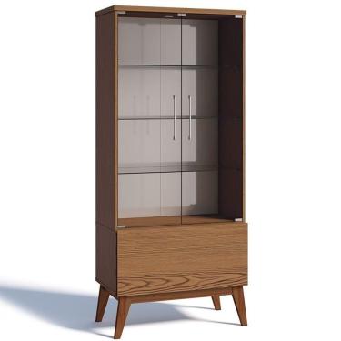 Imagem de Cristaleira Classic 1 Gaveta Imcal 22976 Freijó Sala Jantar