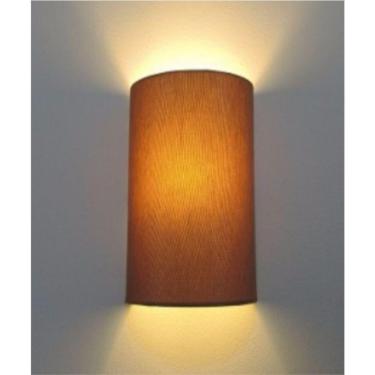 Imagem de Arandela Meia Cana Md-2031 30/18x16cm Palha Bivolt