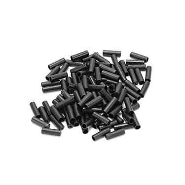 Imagem de 100 pe?as tampas de extremidade de cabo de bicicleta tampas de ciclismo de caixa de pl¨¢stico preto, tampas de cabo de freio, extremidades de cabo mtb, extremidades de cabo de bicicleta, para tubo