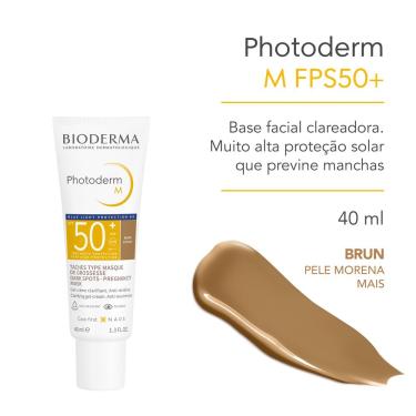 Imagem de Protetor Solar Facial com Cor Bioderma Photoderm M FPS 50+ Brun (Pele Morena Mais) 40ml 40ml