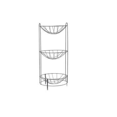 Imagem de Fruteira Tripla Black Em Aço - Arthi