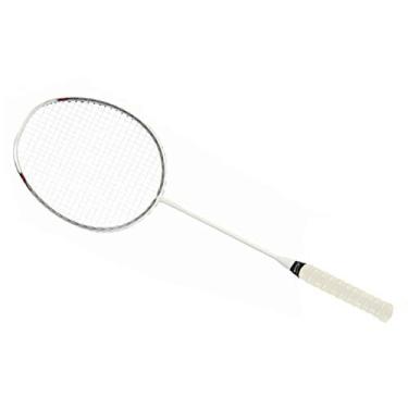 Imagem de HiXB Raquete de Badminton Material de fibra de carbono Esportes ao ar livre e Fitness Pacote inclui 3 Badminton/Bolsa portátil adequada para adultos, branca
