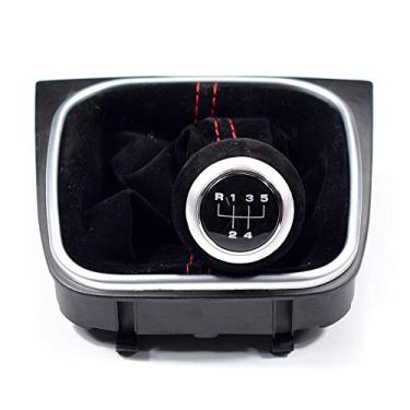 Imagem de Substituição de couro de camurça com botão de mudança de 5 velocidades para VW Golf 5 6 MK5 MK6 R32 GTI