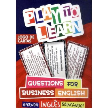 Imagem de Play To Learn - Jogo De Cartas - Questions For Business English