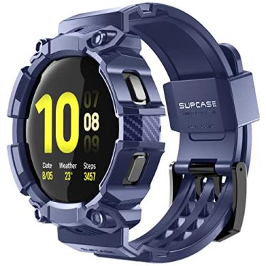 Imagem de SUPCASE Unicorn Beetle Pro Series Capa protetora robusta com pulseiras para Galaxy Watch 4 de 44 mm (versão 2021), azul