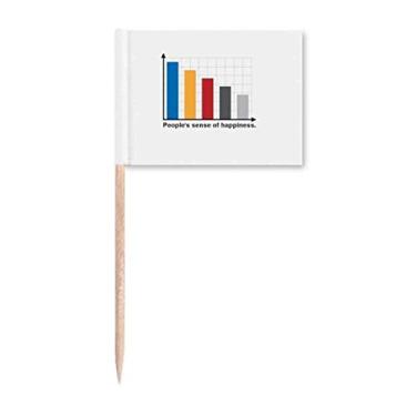 Imagem de People Happiness Index Declined Toothpick Flags Marker Topper Party Decoration