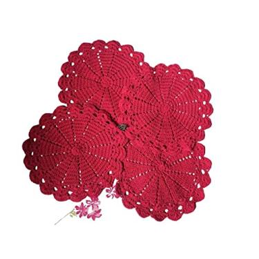 Imagem de Sousplat em Crochê Vermelho