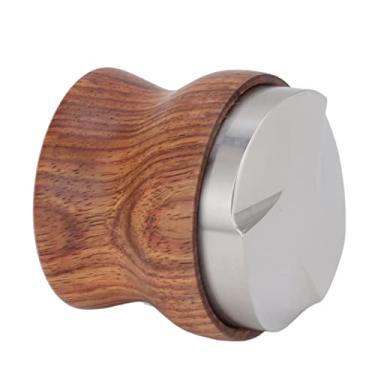 Imagem de Distribuidor de café, nivelador de café, cabo de jacarandá, à prova de corrosão, processo de polimento espelhado, extração uniforme, seguro para acessórios de café (58 mm/2,3 pol.)