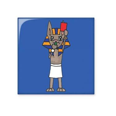 Imagem de Azulejo de cerâmica brilhante com apito de carta vermelha para árbitro múmia desenho de tijolos esmaltados