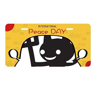 Imagem de DIYthinker Placa de carro Devil Happy Fear Halloween Decoração de carro Dia da Paz