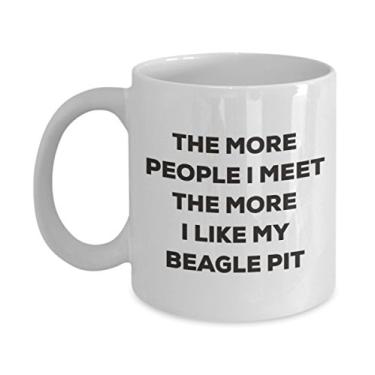 Imagem de Caneca The more people I meet the more I like my Beagle Pit - Caneca de café divertida - para amantes de cães