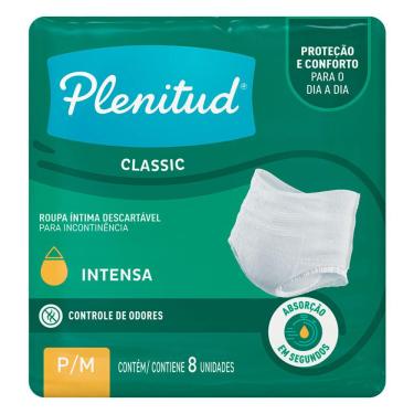 Imagem de Roupa Íntima Plenitud Classic Tamanho P/M 8 Unidades