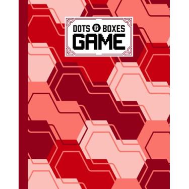 Imagem de Dots And Boxes Game: Premium Red hexagons Cover Dots And Boxes Game, A Classic Strategy Game - Large and Small Playing Squares, 120 Pages, size 8" x 10" by Tracey Fletcher