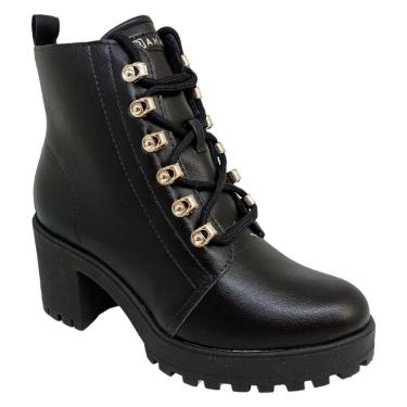 Imagem de Coturno Salto Grosso Ramarim 2356123 Feminino - Preto