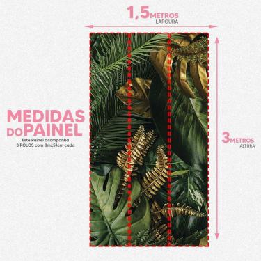 Imagem de Papel De Parede Painel 3D Costela De Adão Verde Ouro 1,5M