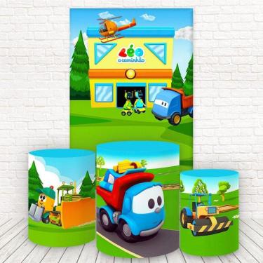 Imagem de Painel Retangular E Capas 3D Sublimado Léo E O Caminhão