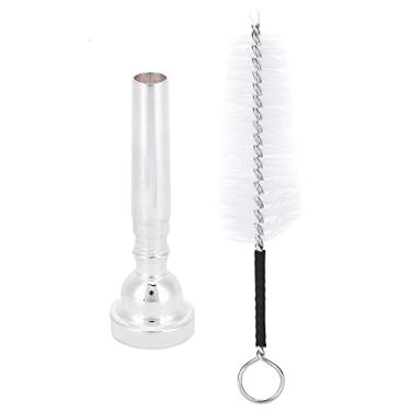 Imagem de CHICIRIS Bocal trompete Bach C Bocal trompete de metal, bocal trompete, iniciante para entusiastas de trompete (prata)