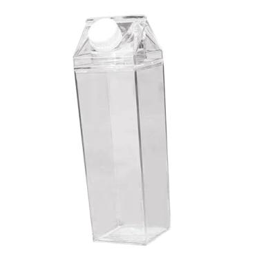 Imagem de Dynwave Caixa de leite garrafa de água caixa de leite garrafa de água elegante claro aniversário caixa de suco de água garrafa de água para ginásio fitness