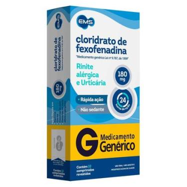 Imagem de Cloridrato de Fexofenadina 120mg 10 comprimidos Genérico Ems EMS