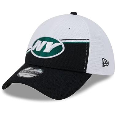 Imagem de New Era Men's White/Black New York Jets 2023 Sideline 39THIRTY Flex Hat