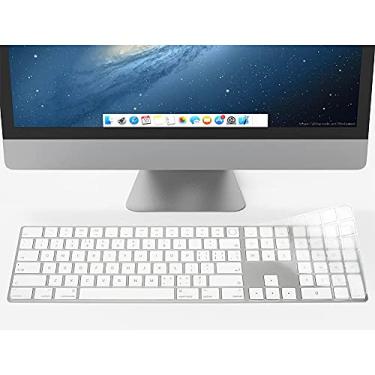 Imagem de COOSKIN Capa protetora de teclado TPU ultra fina para teclado Apple Magic A2520 (teclado mágico 2021 com teclado numérico Touch ID)