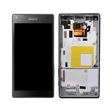 Imagem de SHOWGOOD para Sony Xperia Z5 Compact 2015 Tela LCD sensível ao toque com moldura para digitalizador de tela LCD SO-02H E5823 E5803 (branco SEM moldura)