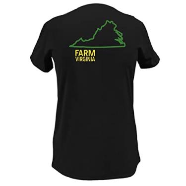 Imagem de John Deere Camiseta feminina gola V gola V EUA e Canadá Farm State Pride, Virginia, XG