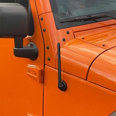 Imagem de Antena curta compatível com Jeep Wrangler Gladiator JK JL 2007-2026, substituição de antena Jeep à prova de lavagem de carros