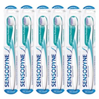 Imagem de Escova Dente Extra Macia Limpeza Profunda Sensodyne Kit X6 Escova dente extra macia limpeza profunda sensodyne kit x6