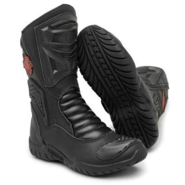 Imagem de Bota Motociclista Masculina Couro Cano Longo Conforto-Masculino