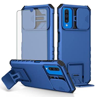 Imagem de Asuwish Capa de telefone para Samsung Galaxy A50 A50S A30S com protetor de tela de vidro temperado e capa de câmera deslizante com suporte fino acessórios de celular A 50 50S 30S S50 50A SM A505G