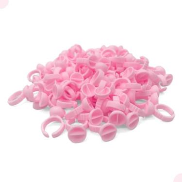 Imagem de 100 Anel Batoque Descartavel para Henna Sobrancelha Extensao Cilios Tamanho P