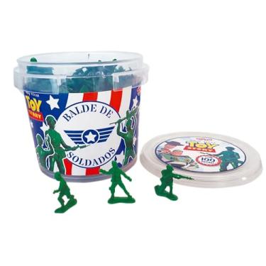 Imagem de Toyng - Disney - Toy Story - Balde de Soldadinhos de Plástico - 60 Mini Figuras Soldado