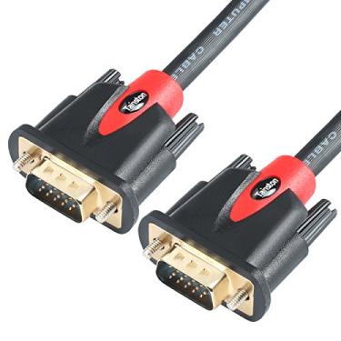 Imagem de Cabo de monitor Tainston VGA para VGA HD15 com ferrites macho para macho, 25 Feet