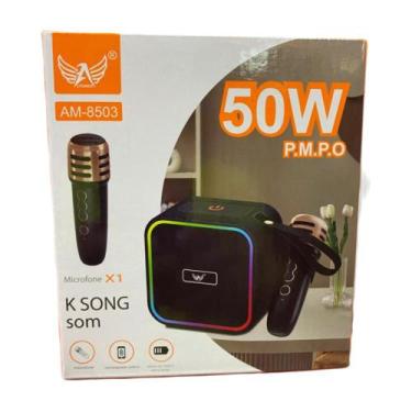 Imagem de Caixa de Som Portatil 50W Com Microfone Bluetooth Automex AM-8503 - Al