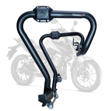 Imagem de Protetor de Motor e Carenagem Coyote Preto com Pedais - CB 300 F Twist