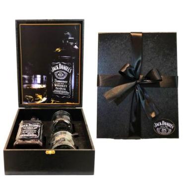 Imagem de Kit Premium Box Whisky Jack Daniels 1lt + 2 Copos + Dosador