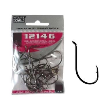 Imagem de Anzol Pesca Marine Sports 12146 N7/0 (4,5cm) Black 10 Peças