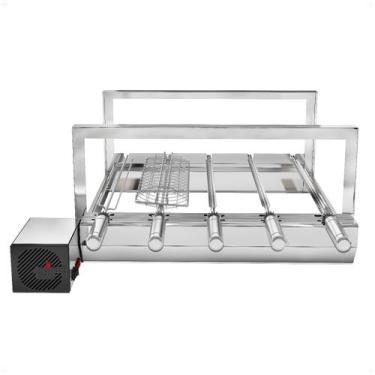 Imagem de Churrasqueira Inox Giratoria Robust + 5un Espetos 1un Grelha - Art Ino