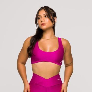 Imagem de Top Academia Fitness Feminino Esportivo Poliamida Exercício Funcional 