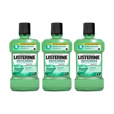 Imagem de Kit 3 Antisséptico Bucal Listerine Anticáries Zero 500ml