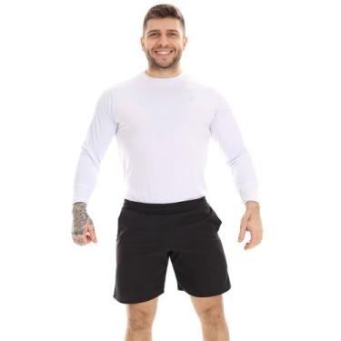 Imagem de Bermuda Preta Masculina Fristyle Tactel Com Bolso Esportiva, M, Preto