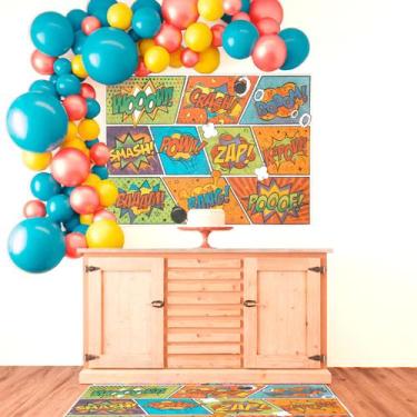 Imagem de Decoração festa Herois Painel TNT GIGANTE 1,40m aniversário - PIFFER